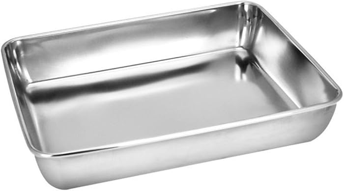 Sheet Pan,Cookie Sheet,Heavy Duty Stainless Steel Baking Pans,Toaster Oven Pan,Jelly Roll Pan,Barbeque Grill Pan,Deep Edge,Superior Mirror Finish, Dishwasher Safe (16.2x12.6x2.4 inches)