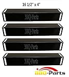 Hongso PPB151 (4-pack) Porcelain Steel Heat, Heat Shield, Heat Tent, Burner Cover, Vaporizor Bar, and Flavorizer Bar Plate Replacement for BBQ Grillware, Uniflame, Charbroil,Grill Chef and Others