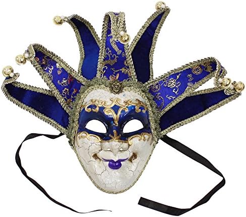 Uniton Venetian Jester Mask - 5 colors to choose from (Retro Blue)
