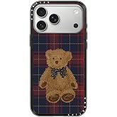 CASETiFY for iPhone 18 Pro Max Case - Compact | Slim &amp; Sleek | Lightweight | 4 ft. 2x Military Grade Drop Protection | Teddy Bear Plaid | Black