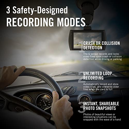 Hyperion 1080p WiFi Dash Cam with Crash Detection and Gesture