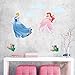 decalmile Princess Wall Stickers Murals Removable Vinyl Girls Room Wall Decals Nursery Baby Bedroom Wall Decor (6 Different Theme Princess)