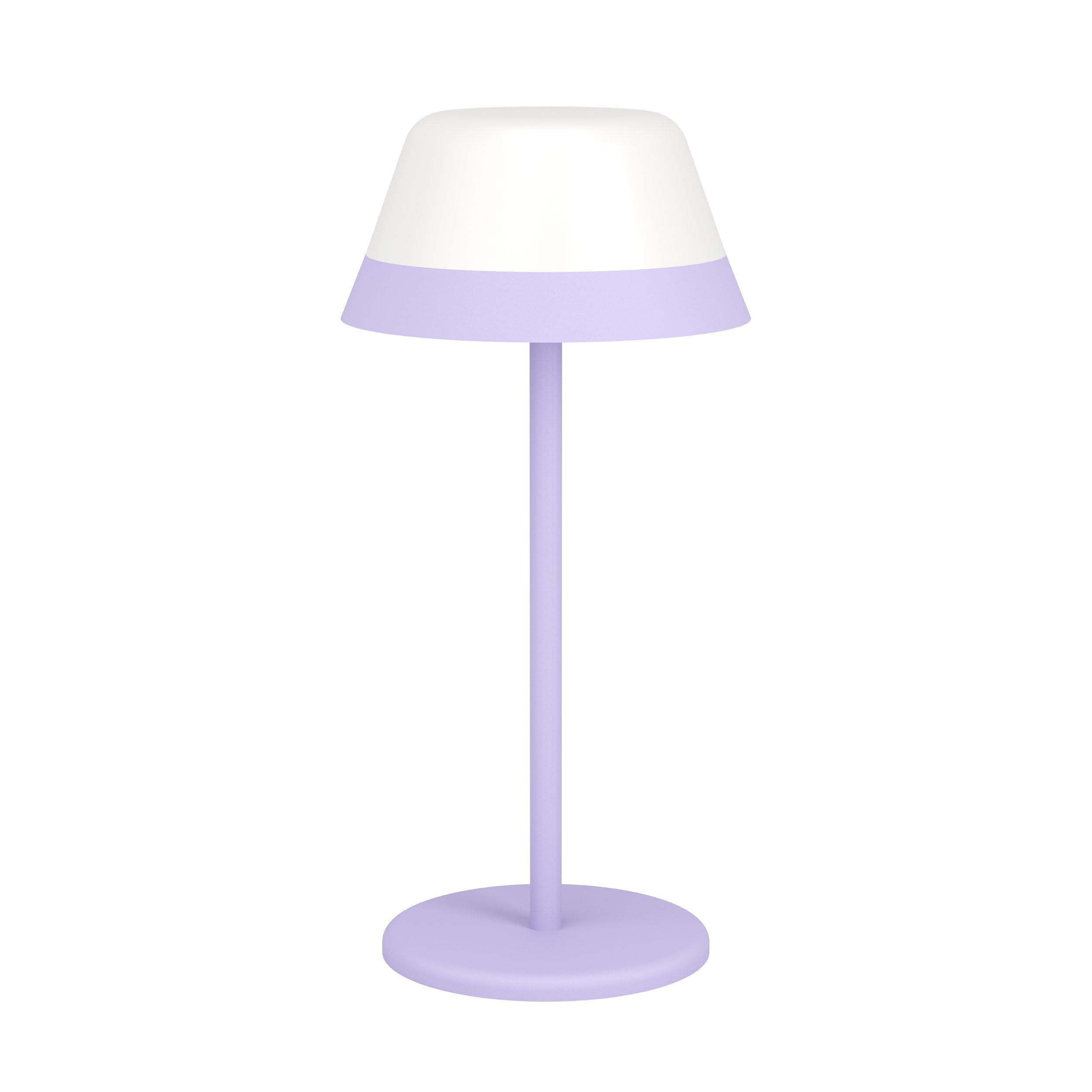 Eglo LED Outdoor Table lamp Meggiano, dimmable Camping lamp, Cordless Outside Garden Light with Hanging lampshade, USB, Plastic in White and Purple, Warm White, RGB, IP54