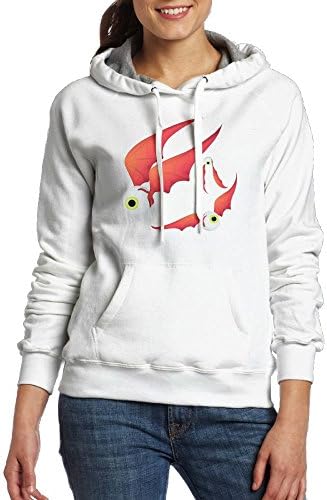 Cuihualili Eyebat Demon With Red Wings Art Women's Long Sleeve Hoodies Sweatshirts With Pocket Cap