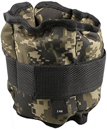 Flyngo 1 KG Military Adjustable Ankle and Wrist Weights for Strength Training, Running, Jumping Rope and Crossfit Exercise -Set of 2