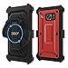 Galaxy S7 Case, ToughBox® [Shield Series®] [Shockproof] [Red] for Samsung Galaxy S7 Case [Built in Screen Protector] [with Holster & Belt Clip] [Has Kickstand]