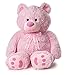 JOON Huge Teddy Bear - 38 Inches, Pink, Fluffy Faux Fur, Ribbon & Bow Signature Footprints- Huggable & Lovable Joy – Ideal Gift for Baby Showers, Loved Ones – Perfect Large Cuddly Plush Toy Companion