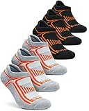 Tesla TM-MZS05-KGO_L Men's 6-Pairs Atheltic No Show Socks Cushioned Comfort w Mesh MZS05