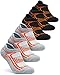 TM-MZS05-KGO_L Tesla Men's 6-Pairs Atheltic No Show Socks Cushioned Comfort w Mesh MZS05