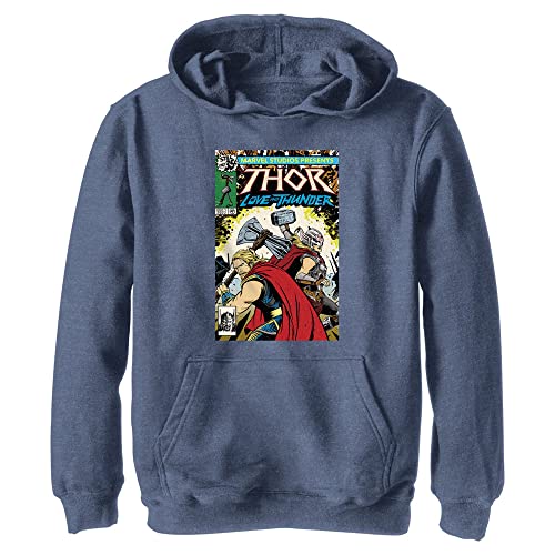 Marvel Thor: Love & Thunder Two Thors Comic Cover Boys Short Sleeve Tee Shirt N…
