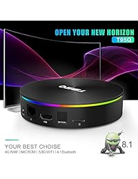 Android 8.1 TV Box, [2019 edición actualizada] Smart Android TV Box Media Player Quad Core Amlogic S905X2 64bit 4GB RAM 64GB ROM Support 5.8G Band WiFi H.265  BT4.1  USB 3.0  1000M LAN 3D 4K Ultra HD