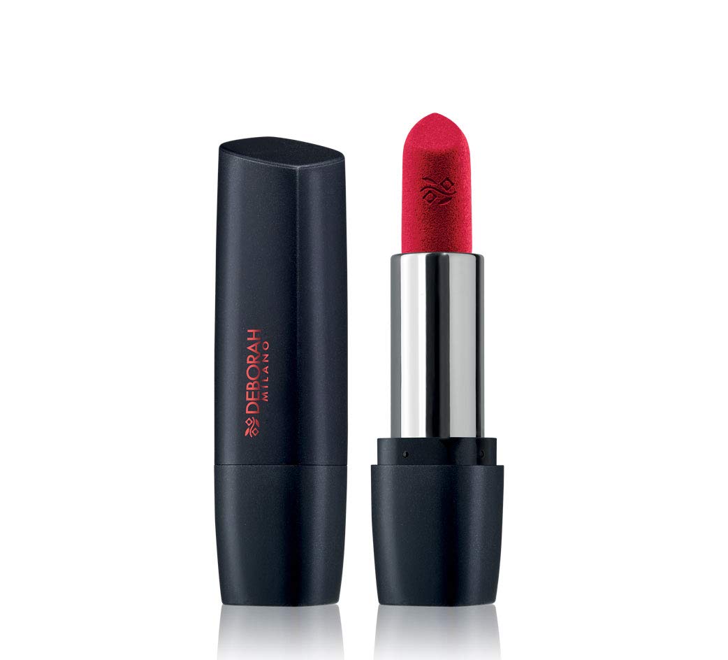 Deborah Milano Red Mat Matte Lipstick with Collagen and Hyaluronic Acid, 33 Timeless Red, Nourishing and Soothing Action, Gives Long-Lasting Intense and Volumised Lips, 4.5 g