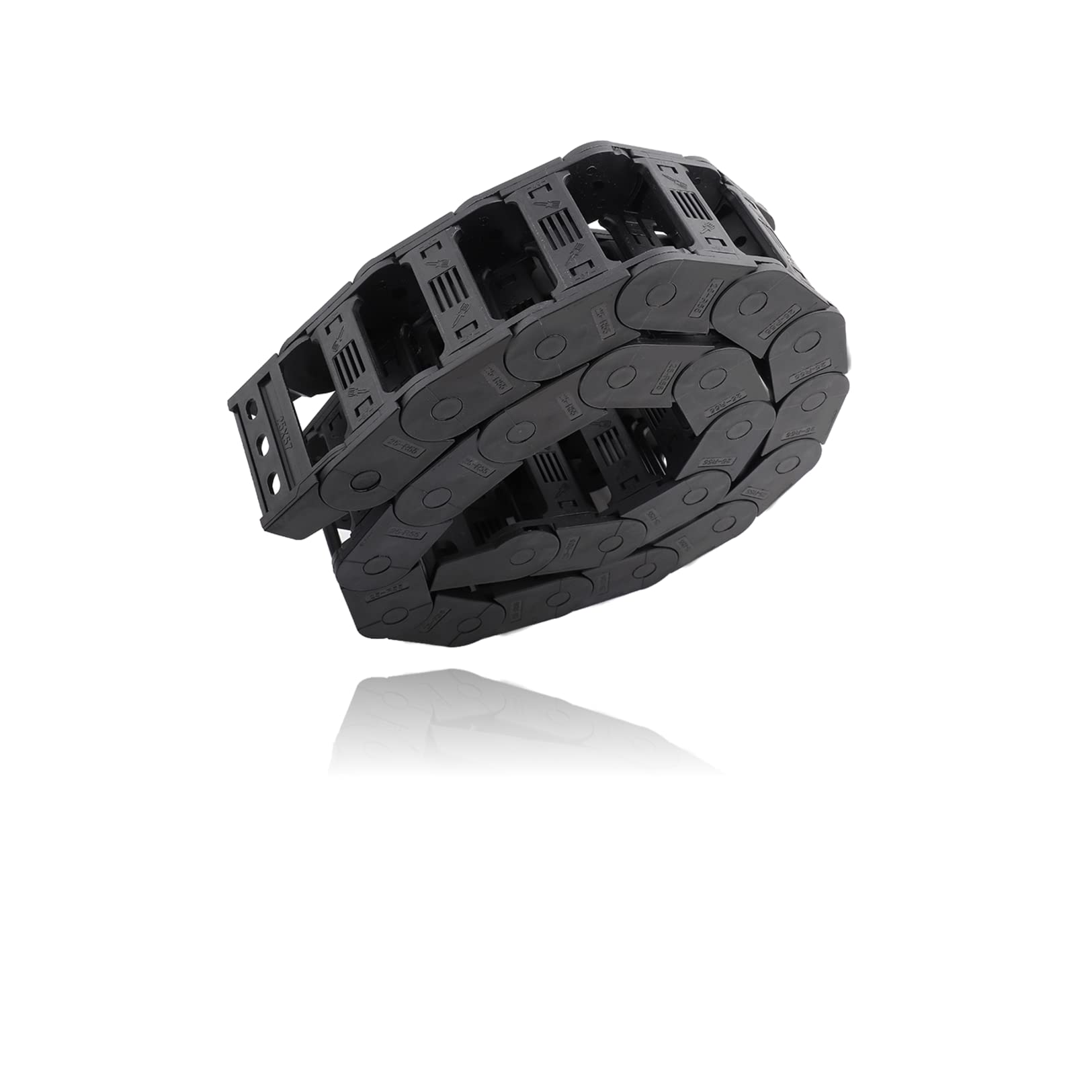 100cm 25 x 57mm Cable Drag Chain Cable Protection Drag Chain Black Plastic Flexible Carrier for CNC Router Machine/3D Printer Accessory (25 x 57mm-Inside Open) energiekette 40mm Cha?nes