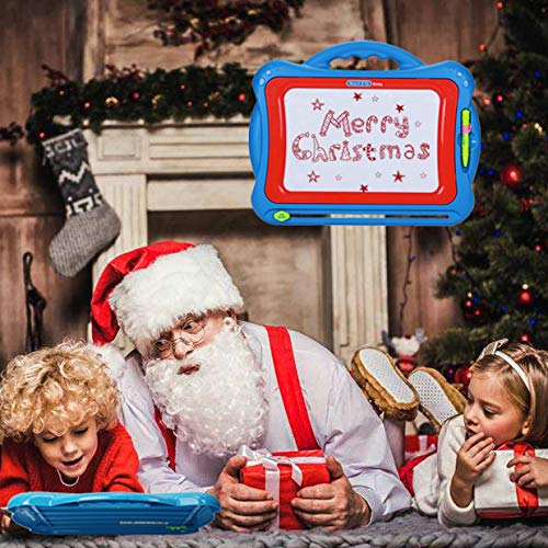 AMOSTING Magnetic Drawing Board, Travel Doodle Board Doodle Sketch Pad, Drawing Boards for Kids Travel Toys Scribble Board with Funny Stamps