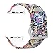 Antemart Replacement Band Strap for Apple Watch iwatch Series 3 Series 2 Series 1 Nike+ Hermes Edition 38mm 42mm, Printed Silicone Bracelet Wristband