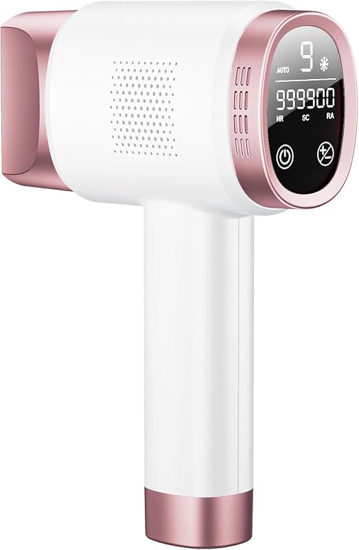 Geräte Haarentfernung, Haarentfernung mit 9 Energiestufen, 999900 Lichtimpulse, Rose