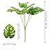 Z-Liant Artificial Plant Leaves : Pack of 4 | Monstera Palm Leaves | Palm Leaves Decorations | Artificial Shrubs Decorations | Fake Simulation Greenery Decorations | Garden-Office-Indoor&outdoor Decor