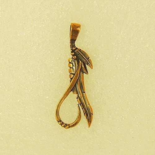 Amulet Pendant Feather Of A Falcon Talisman Protection Charm Bronze Pagan Jewelry