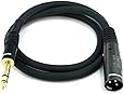 Monoprice 104760 3-Feet Premier Series XLR Male to 1/4-Inch TRS Male 16AWG Cable