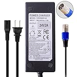 Abakoo 24V 2A Battery Charger with XLR Connector for Ezip Mountain Trailz S400 S500 Jazzy Power Chair Go-Go Elite Traveller Plus HD eZip 4.0, eZip 400, eZip 500, eZip 750, eZip 900