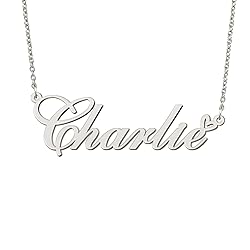 BYBWBL Charlie Name Pendant Necklace Silver Color