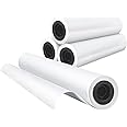 Plotter Paper 24"x 150' Wide Format Blueprint Paper, 4 Rolls, Goefun 20lb CAD Bond Rolls on 2" Core for CAD Printing on Inkjet Printers