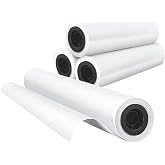 Plotter Paper 24"x 150', 4 Rolls | Goefun Wide Format Blueprint Paper 20lb CAD Bond Rolls on 2" Core for CAD Printing on Inkjet Printers
