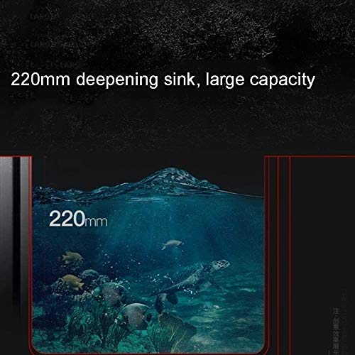 JYHW Edelstahl-Wannen-Einzel-Bad Manuell-Wannen-Küche Einbau-Under Counter-Becken Sink Sink 68 × 45cm (Size : A) – Bild 6