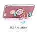 CaseHaven iPhone SE Case, Bling Diamond Rhinestone Glitter Sparkle Luxury Soft Slim Case With Crystal Ring Holder Stand & Lanyard For iPhone SE/5S/5 - Bling Rose Gold