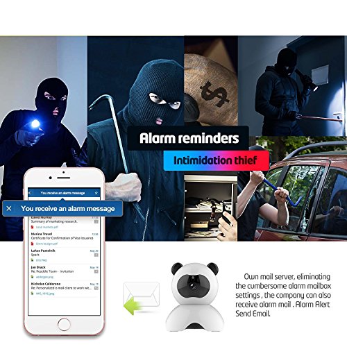 Knaclean IP Camera, Full 1280× 720P Wireless Indoor WIFI Security Surveillance Camera Supports Night Vision, Two-Way Audio, Motion Detection, Mobile App & Computer Control