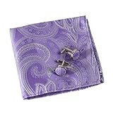 EEF1B01-03 Accessories Microfiber Pocket Square Pattern Cufflinks Set By Epoint