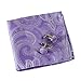 EEF1B01-03 Accessories Microfiber Pocket Square Pattern Cufflinks Set By Epoint