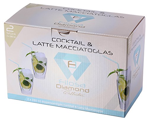 Filosa® Latte Macchiato Gläser doppelwandig (2x 280ml), Espresso Gläser, Teegläser, Cappuccino Gläser, Thermogläser… – Bild 4