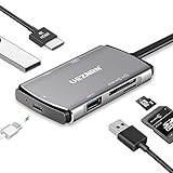 USB C Hub Ueznirn 6 in 1 USB Type c Hub Adapter with 4K HDMI Port, USB-C PD port, 2 USB 3.0 Ports and SD/TF Card Reader for Macbook Pro, Chromebook, USB Flash Drives and More USB C Devices