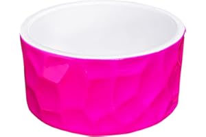 HOMSUN Paper Clip Holder Ceramic Paper Clip Holders Paperclips Holder Dispenser Cute Paper Clip Organizer for Desk Binder Clip Holder Bobby Pin Hair Clip Holder Gift for Office (Hot Pink)