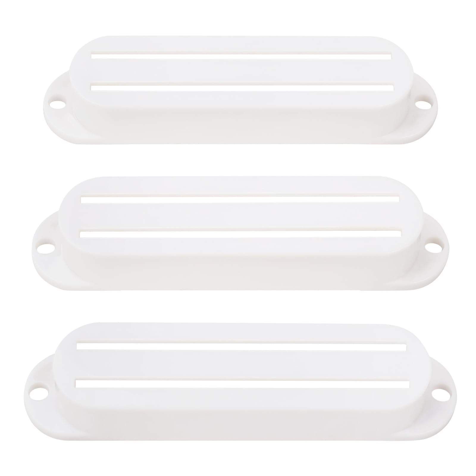 Banworks Electric Guitar Pickup Covers Dual-Coil Hot Rail Pickup Cover Mini Humbucker Cover Frame for Strat Guitars Pack of 3 JT/SYQG-05 White