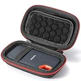 Hard Case for SanDisk 250GB / 500GB / 1TB / 2TB Extreme Portable SSD SDSSDE60, Carrying Storage Bag - Black(Black Lining)