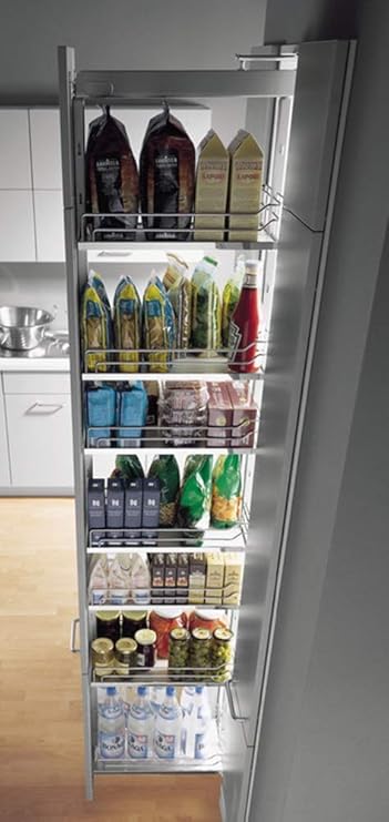 Hochschrank-Auszug Vollauszug Apotheker-Hochschrank mit 5 Einhängeböden | Frontauszug für Korpusbreite 300 mm | Korpushöhe 16