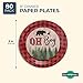 BLUE PANDA - 80 Pack Oh Boy Baby Shower Plates for Lumberjack Baby Shower Decorations, Buffalo Plaid Party Supplies (9 In) - Oh Boy Plates