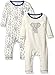 Touched by Nature unisex baby Organic Cotton Coveralls Romper, Elephant, 9-12 Months US