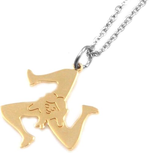 Amorili Halskette Mit Trinacria Anhanger Mann Frau Sizilianisch Schmuck Sizilienkette Bis 50 Cm Cll0596 Amazon De Schmuck