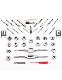 Mejor Elección Juego de brocas y tarrajas (40 piezas)   Métricas Tamaños   Essential Threading Herramienta con Caso de almacenamiento