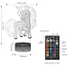Flow.month Unicorn Toy for Girls Birthday Xmas Gift, Novelty 3D Illusion Night Light, 16 Colors Changing Remote Control LED Kids Room Decor Lighting, dimmable Bedside Desk Lamp Nightlights ...