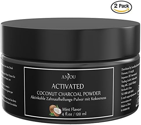 [2-Pack] Anjou Teeth Whitening Charcoal Powder