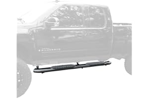 MaxMate Compatible with 1999-2013 Chevy Silverado & GMC Sierra 1500/2500LD EXT Cab; 2001-2014 2500HD/3500 EXT Cab (Excl. C/K Classic) Black 5" Bend Side Step Nerf Bars Running Boards | WBC57028