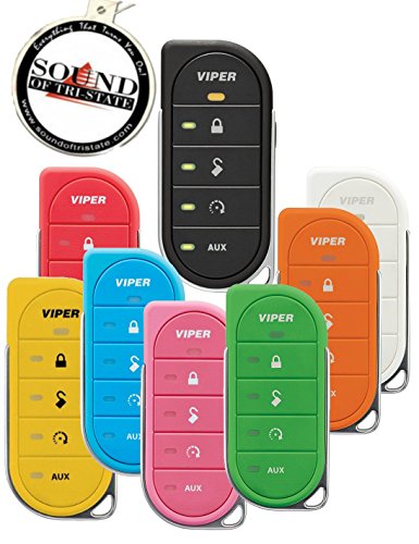 Viper 2 Way 7856V LED Replacement Remote Transmitter with 7 Different Colored Cases, Orange, Red, Yellow, Green, Blue, Pink, White and Blue with Free SOTS Air Freshener