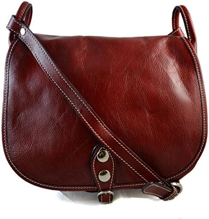 Ladies handbag leather bag clutch hobo bag shoulder bag crossbody bag made in Italy genuine leather red small