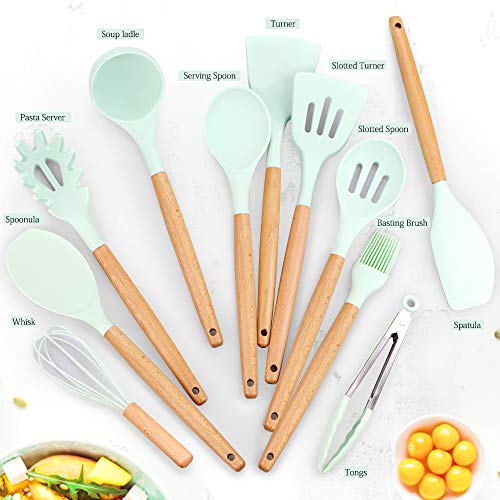 Silicone Kitchen Cooking Utensil Set, EAGMAK 16PCS Kitchen Utensils