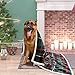JIATECCO Christmas Large Dog Blanket -Plaid Green Warm Fleece Plush Bed Sleep Mat Pet Throw Crate Cover 60 Inches