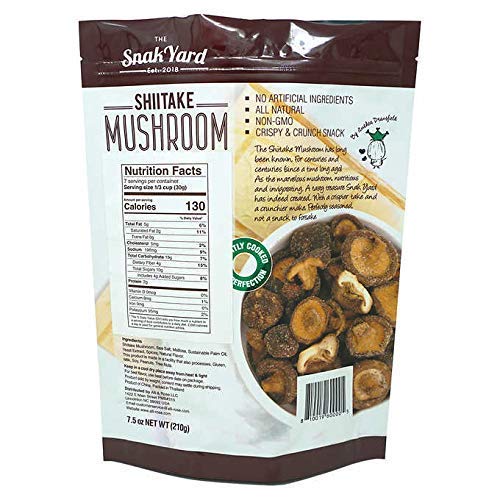 The Snak Yard Shiitake Mushroom 7.5 Oz Crispy Crunchy & Seasoned